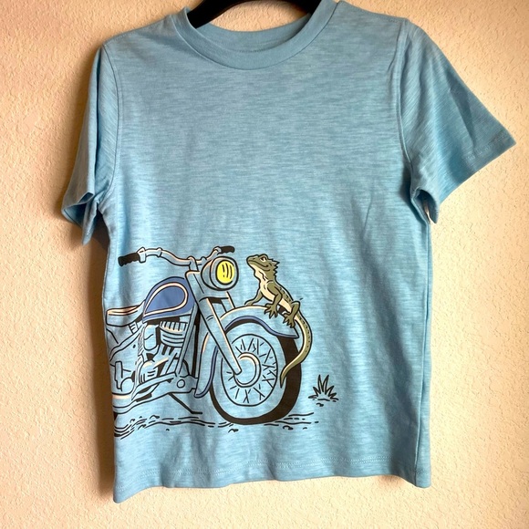Garanimals Light Blue Motorcycle Graphic Tee size 7-NWOT - Picture 1 of 4